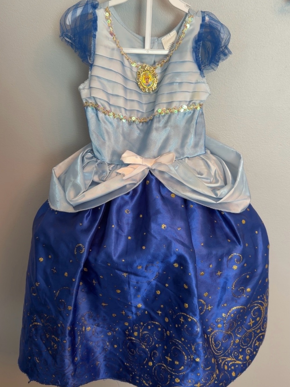 Disney Blue and Light Blue Princess Dress with Gold Details